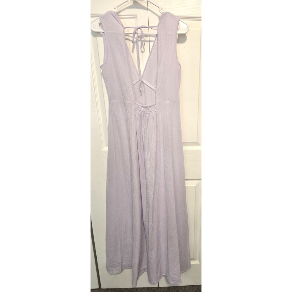 Everyday Ritual Womens Sleep Gown Size S Lilac SLeeveless Flowy semi-sheer